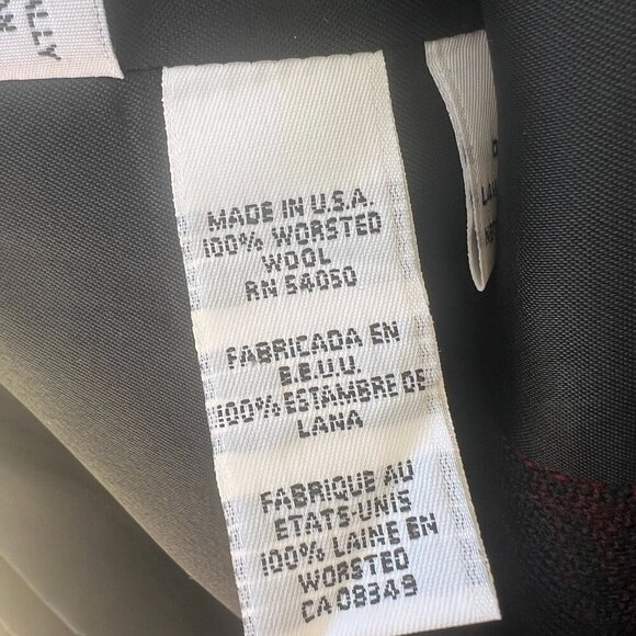 Jones New York Maroon Black Plaid Pant Suit Wool Jacket 4 Pants 6 Academia Women - Picture 10 of 12